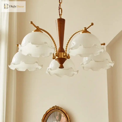 Medieval Vintage Wood Chandelier | Dining Room Lighting