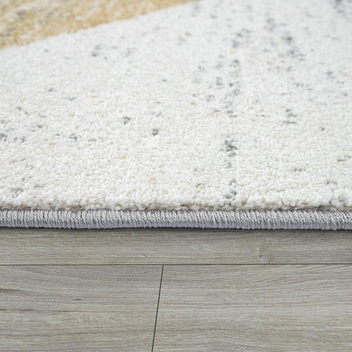 Modern Area Rug Mero Abstract Design - Grey White Yellow
