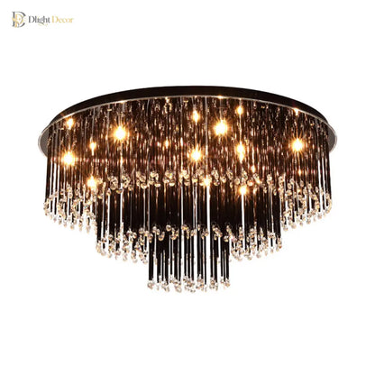 Modern Crystal Black Chandelier | Modern Bedroom Lighting