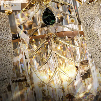 Modern Crystal Glass Chandelier | Modern Bedroom Lighting