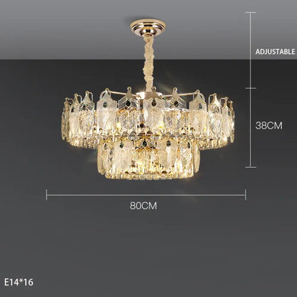 Modern Crystal Glass Chandelier | Modern Bedroom Lighting