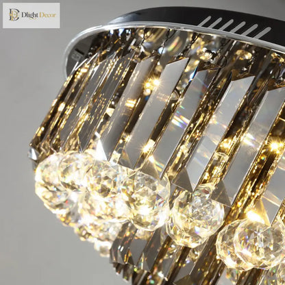 Modern Crystal Gold Black Chandelier | Dining Room Lighting
