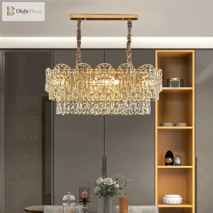 Modern Crystal Gold Chandelier | Modern Bedroom Lighting