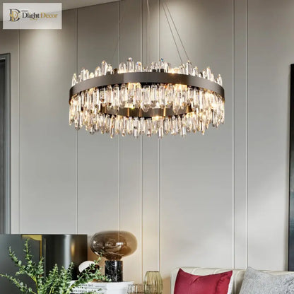 Modern Crystal Signature Chandelier | Dining Room Lighting