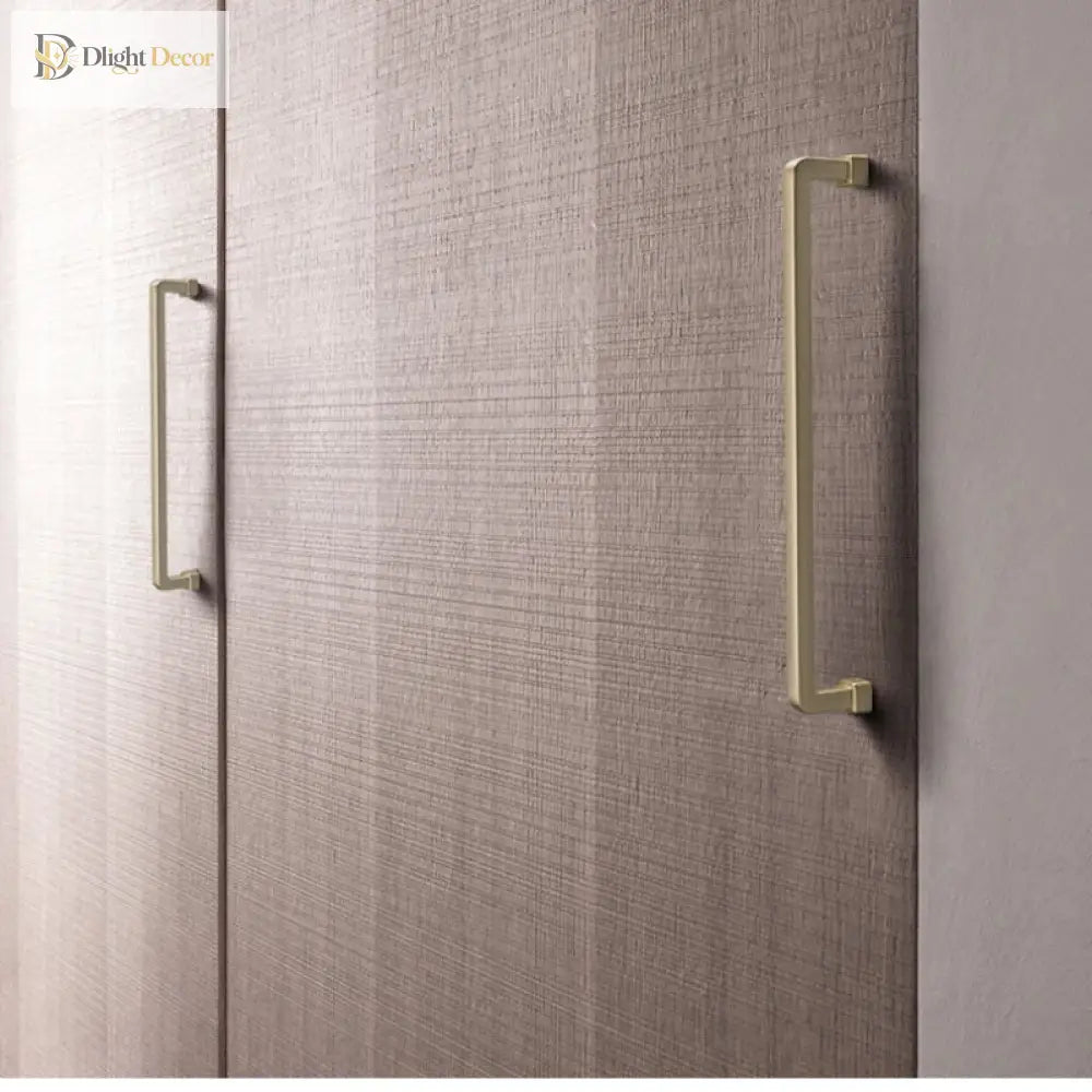 Modern European Gold and Gray Cabinet Handles - Zinc Alloy Drawer Knobs and Door Pulls for Furniture