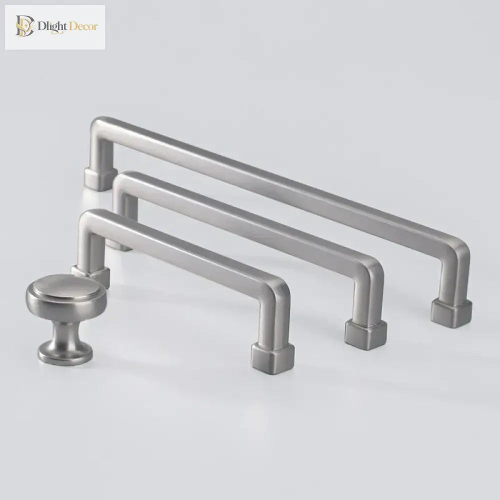 Modern European Gold and Gray Cabinet Handles - Zinc Alloy Drawer Knobs and Door Pulls for Furniture
