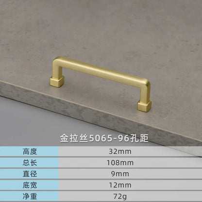 Modern European Gold and Gray Cabinet Handles - Zinc Alloy Drawer Knobs and Door Pulls for Furniture