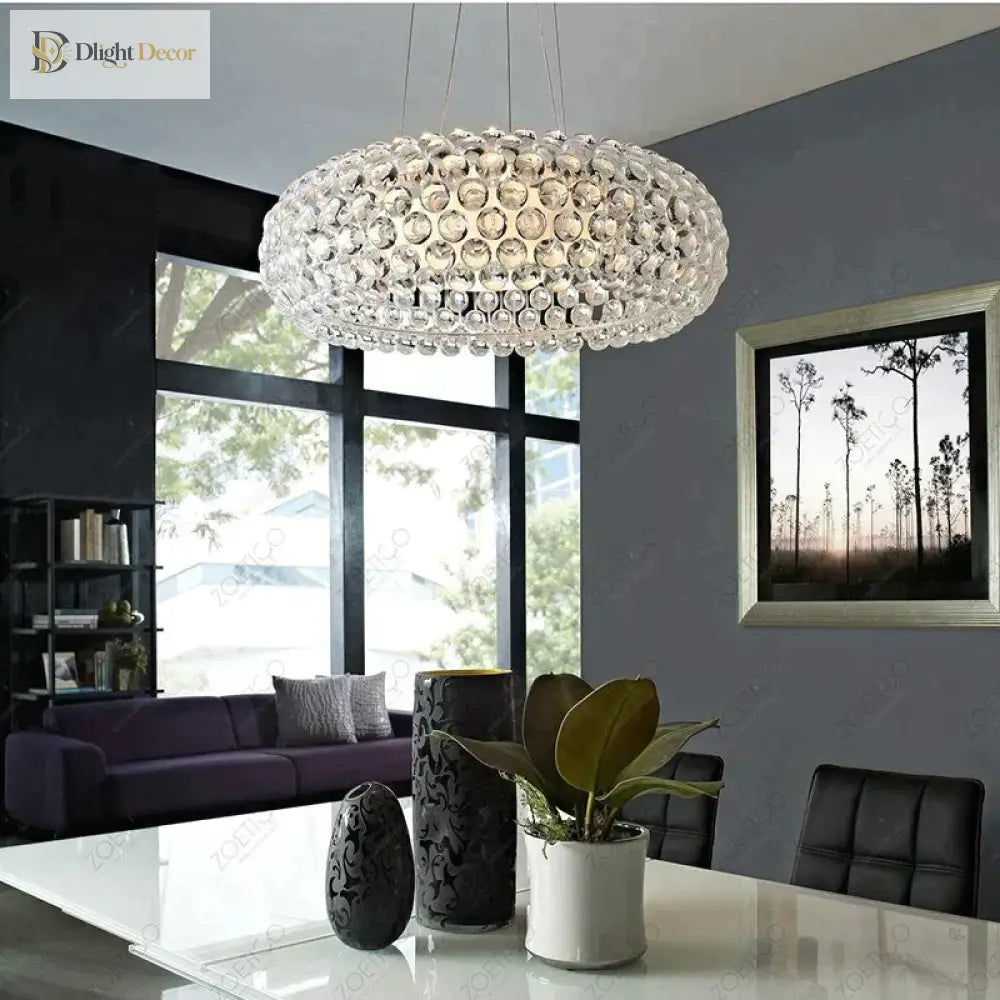 Modern Glass Chandelier | Modern Dining Room Lighting
