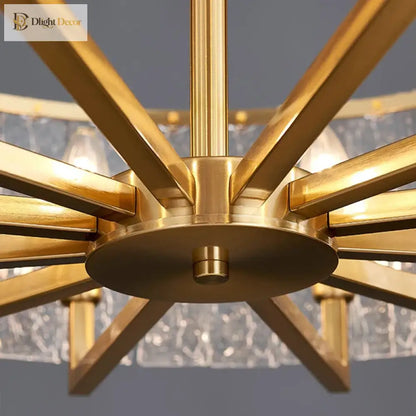 Modern Glass Gold Chandelier | Dining &amp; Kitchen Lighting