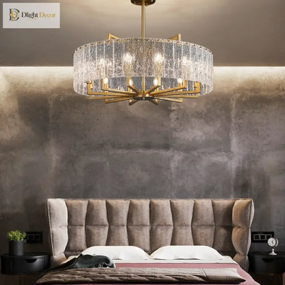 Modern Glass Gold Chandelier | Dining &amp; Kitchen Lighting