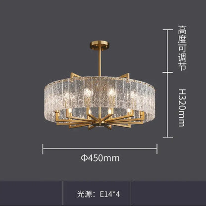 Modern Glass Gold Chandelier | Dining &amp; Kitchen Lighting