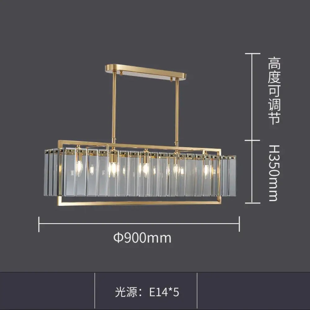 Modern Glass Gold Chandelier | Dining &amp; Kitchen Lighting