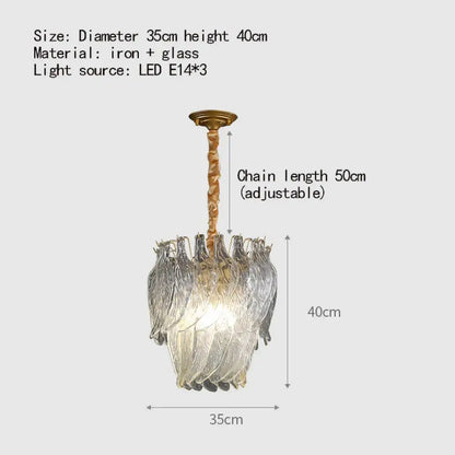 Modern Glass Gold Chandelier | Dining Room Home Lighting
