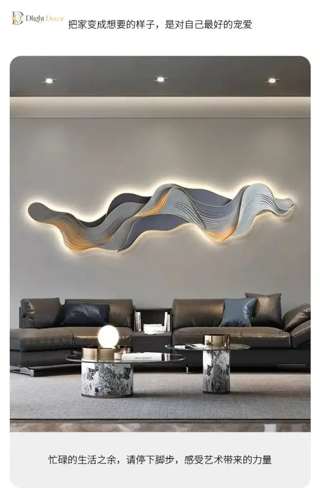 Mountain LED Wall Art Light | Modern Interior Lighting