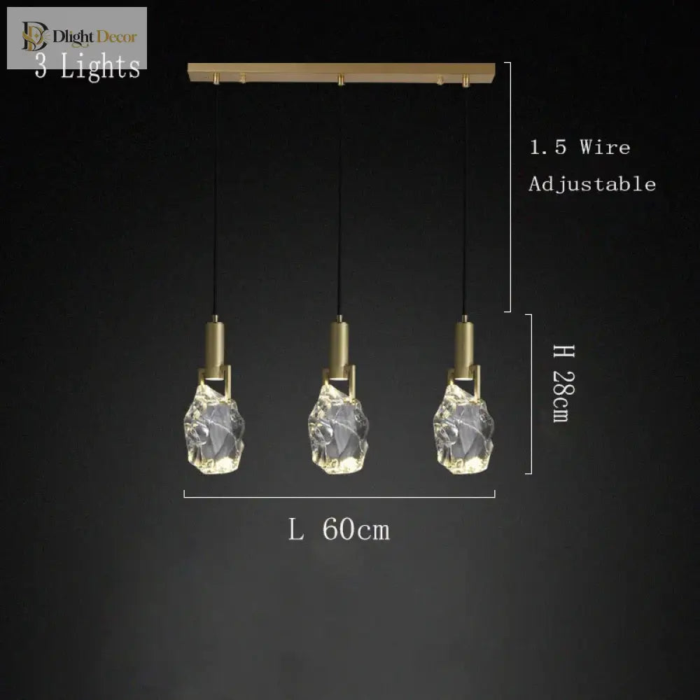 Nordic Crystal Pendant Light | Kitchen Island Lighting