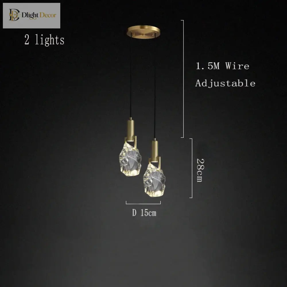Nordic Crystal Pendant Light | Kitchen Island Lighting