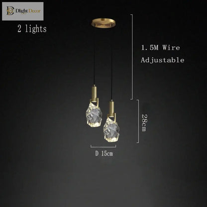 Nordic Crystal Pendant Light | Kitchen Island Lighting