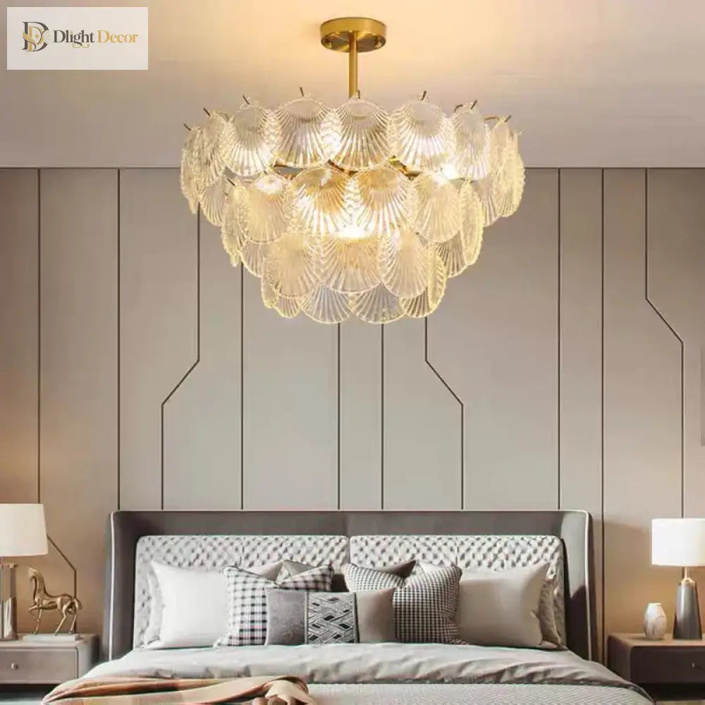 Nordic Glass Chandelier | Modern Dining Room Lighting