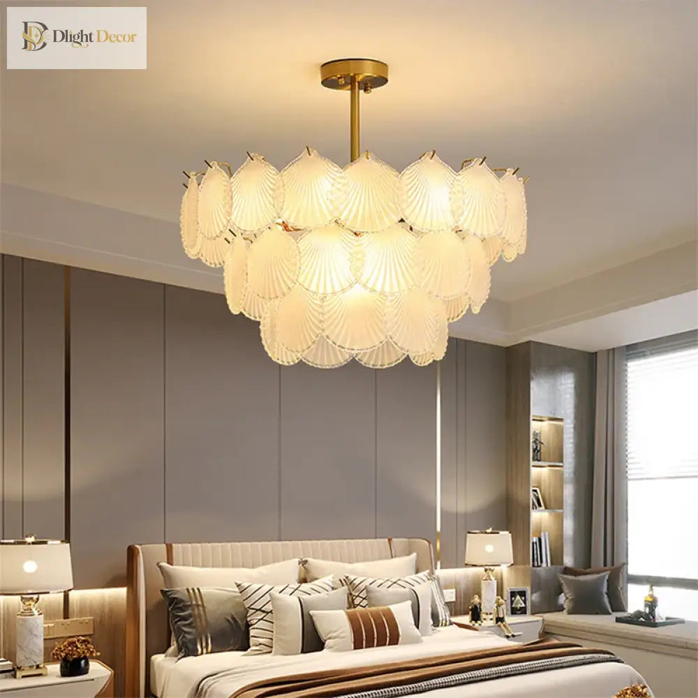 Nordic Glass Chandelier | Modern Dining Room Lighting
