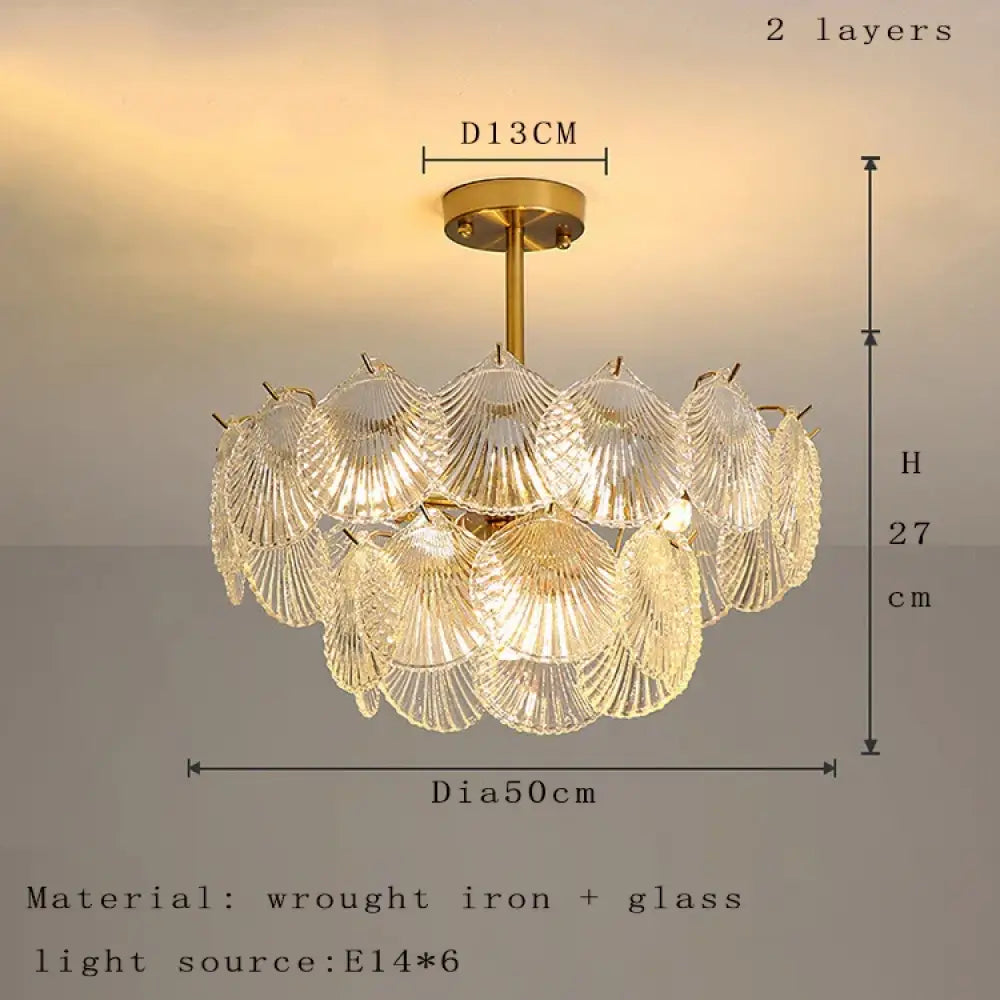 Nordic Glass Chandelier | Modern Dining Room Lighting
