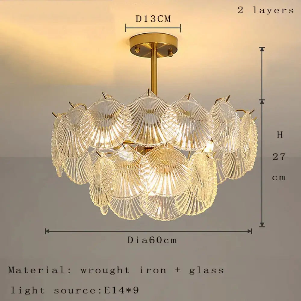 Nordic Glass Chandelier | Modern Dining Room Lighting