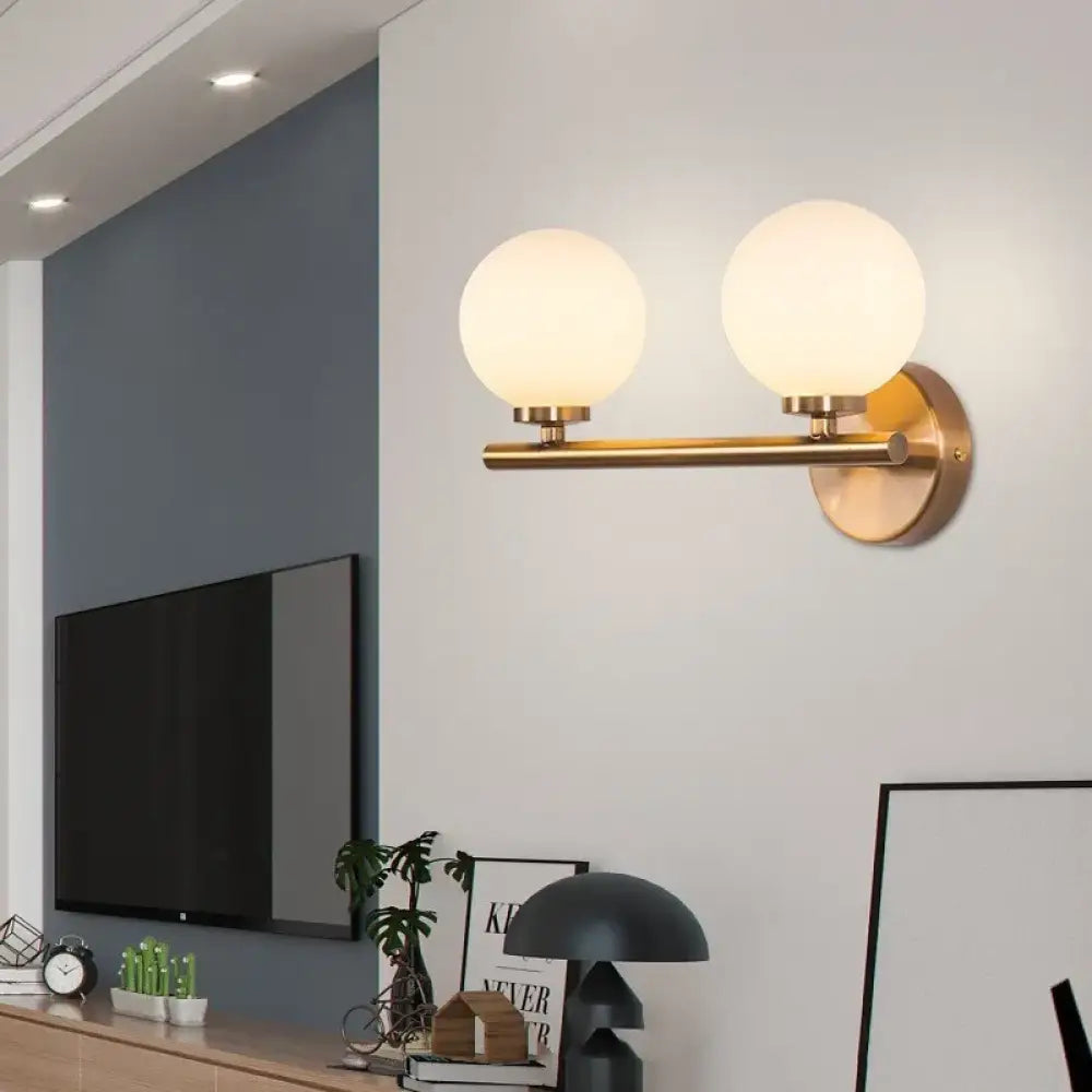 Nordic Glass LED Vanity Light | Modern Bathroom Lighting