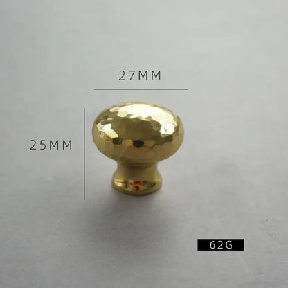 Nordic Handmade Brass Hammered Cabinet Handles – High-End Pulls for Drawers, Wardrobes, and Kitchen Furniture