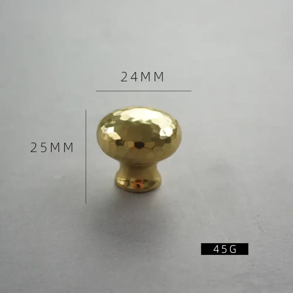 Nordic Handmade Brass Hammered Cabinet Handles – High-End Pulls for Drawers, Wardrobes, and Kitchen Furniture