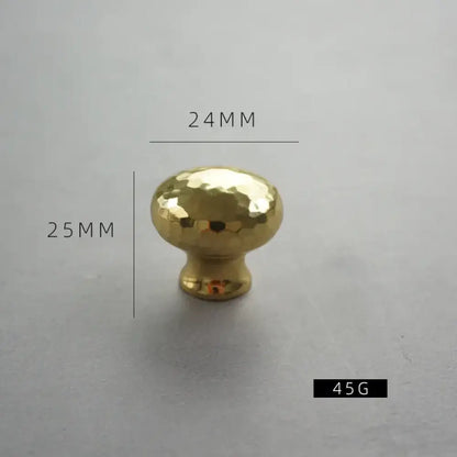 Nordic Handmade Brass Hammered Cabinet Handles – High-End Pulls for Drawers, Wardrobes, and Kitchen Furniture