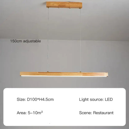 Oakley LED Wood Chandelier | Modern Dining Room Lighting