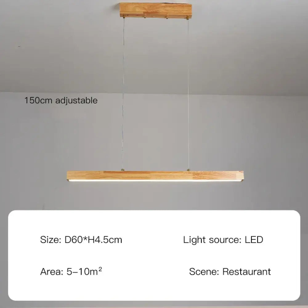 Oakley LED Wood Chandelier | Modern Dining Room Lighting