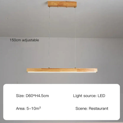 Oakley LED Wood Chandelier | Modern Dining Room Lighting