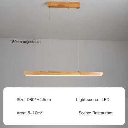 Oakley LED Wood Chandelier | Modern Dining Room Lighting
