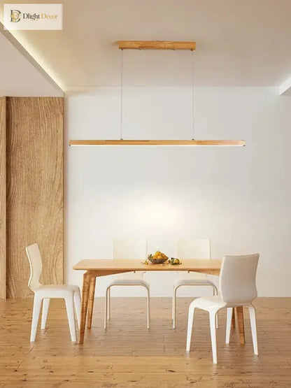 Oakley LED Wood Chandelier | Modern Dining Room Lighting