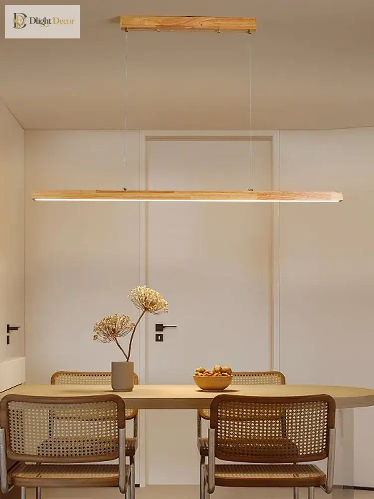 Oakley LED Wood Chandelier | Modern Dining Room Lighting