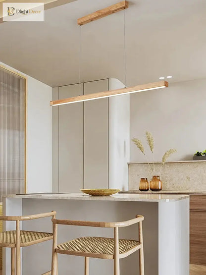 Oakley LED Wood Chandelier | Modern Dining Room Lighting