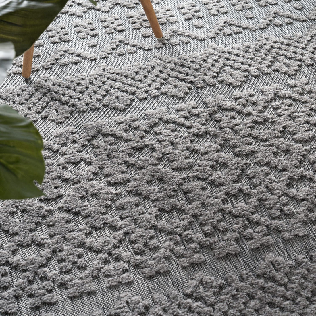 In- &amp; Outdoor Rug Marrakesh High/Low Effect Trellis in Anthracite