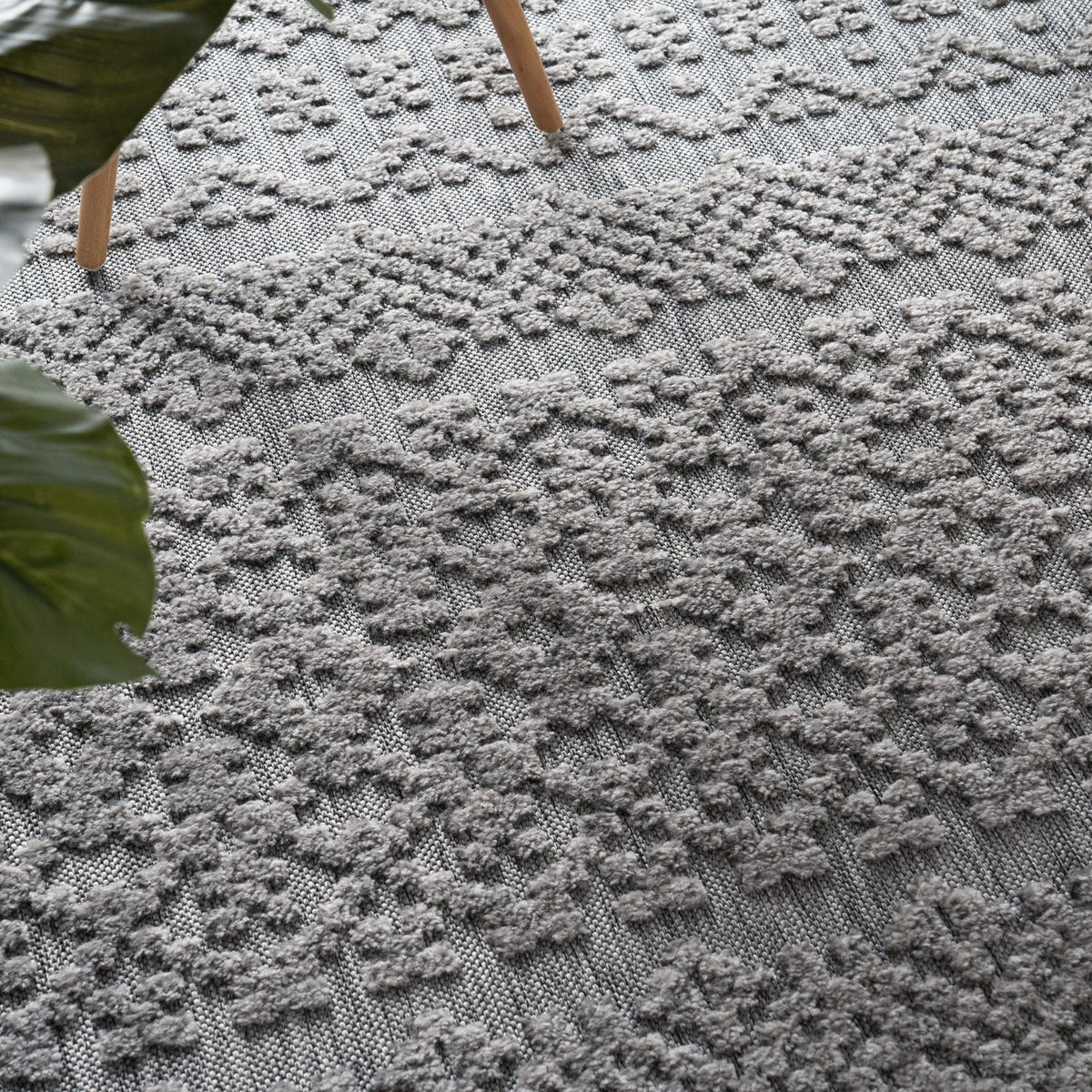 In- &amp; Outdoor Rug Marrakesh High/Low Effect Trellis in Anthracite