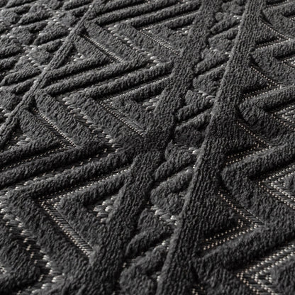 Indoor Outdoor Rug Livorno Boho High-Low Pattern In Anthracite