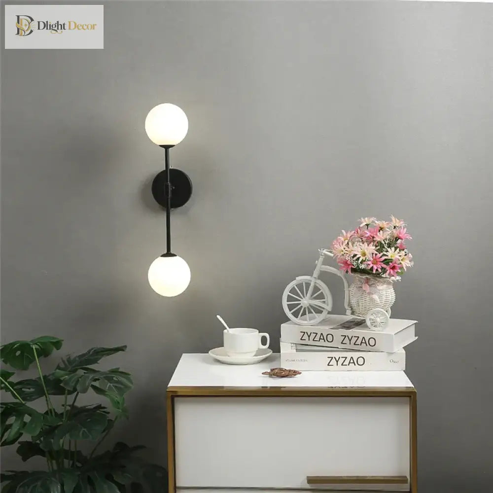 Post LED Nordic Wall Sconce | Bedroom &amp; Bedside Lighting