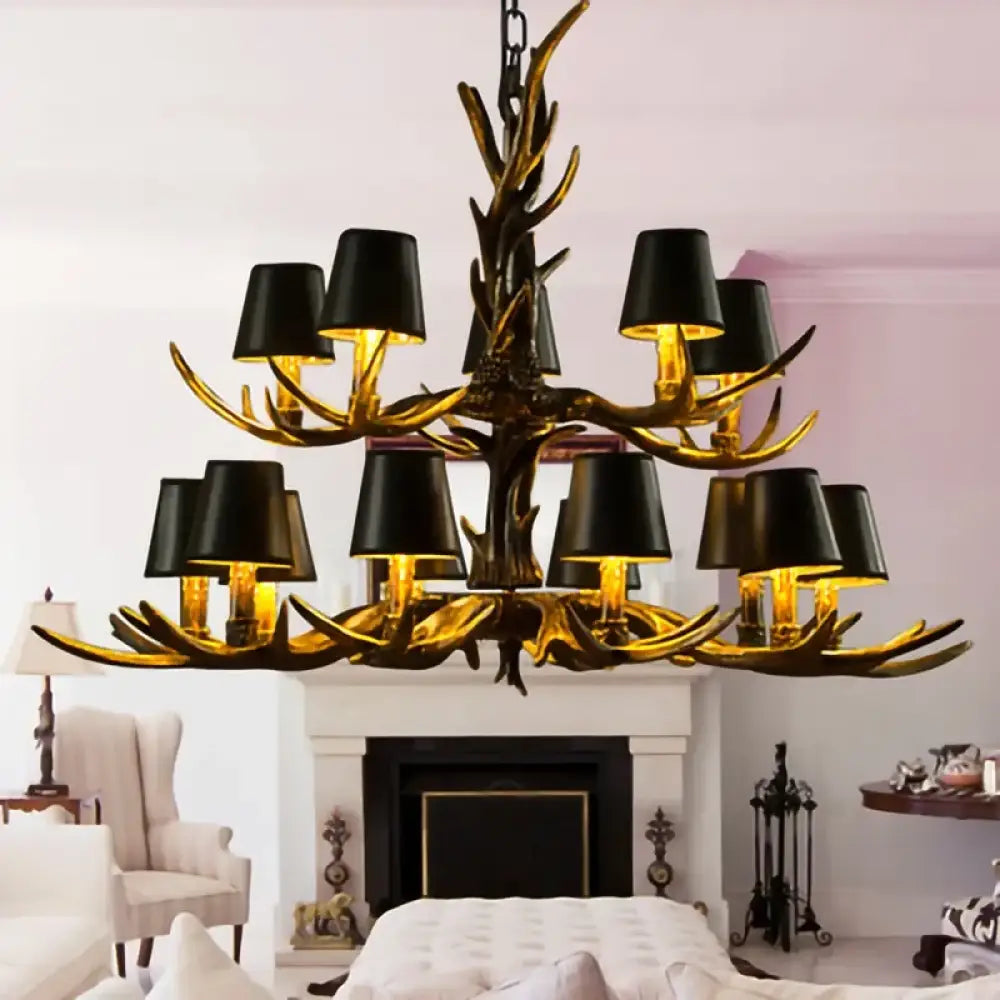 Retro Gold Chandelier | Modern Dining Room Lighting