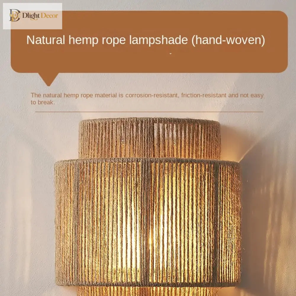 Retro Rattan Wall Sconce | Bedroom &amp; Bedside Lighting