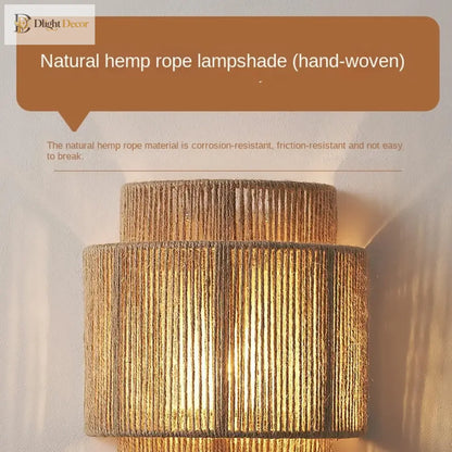 Retro Rattan Wall Sconce | Bedroom &amp; Bedside Lighting