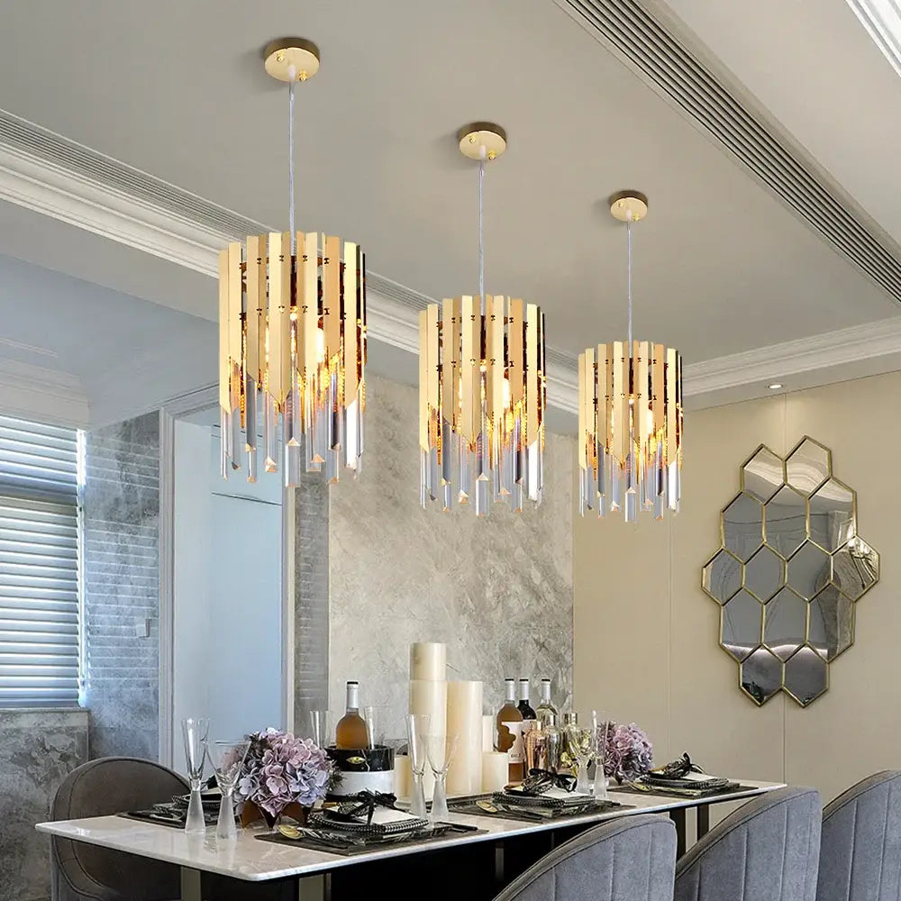 Round K9 LED Crystal Chandelier | Dining Room Lighting