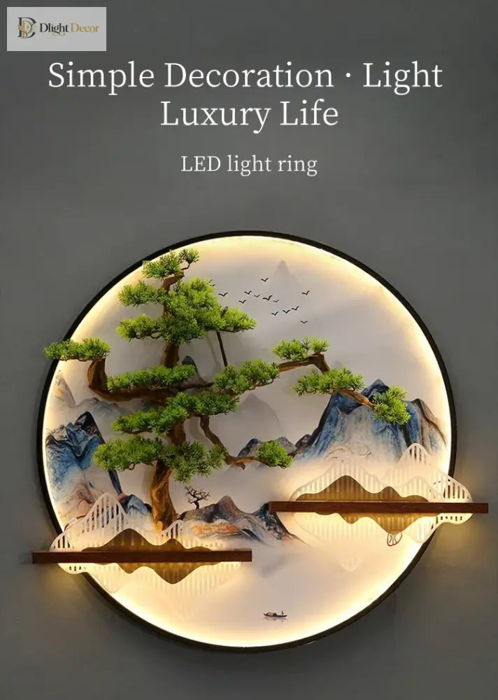 Round LED Wall Art Light | Modern Interior Home Lighting