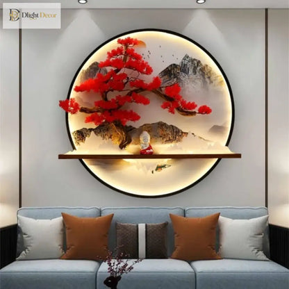 Round LED Wall Art Light | Modern Interior Home Lighting
