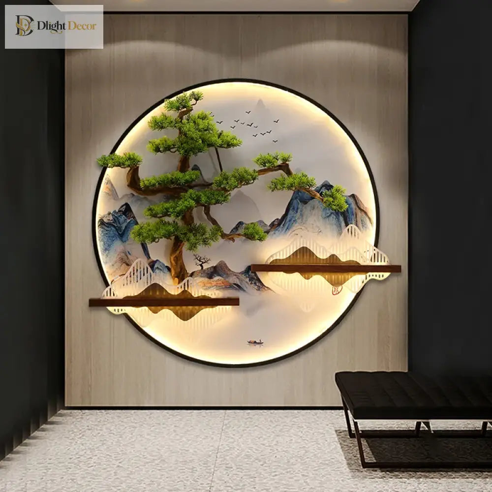 Round LED Wall Art Light | Modern Interior Home Lighting
