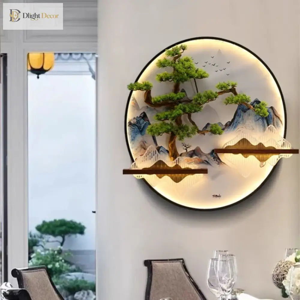 Round LED Wall Art Light | Modern Interior Home Lighting
