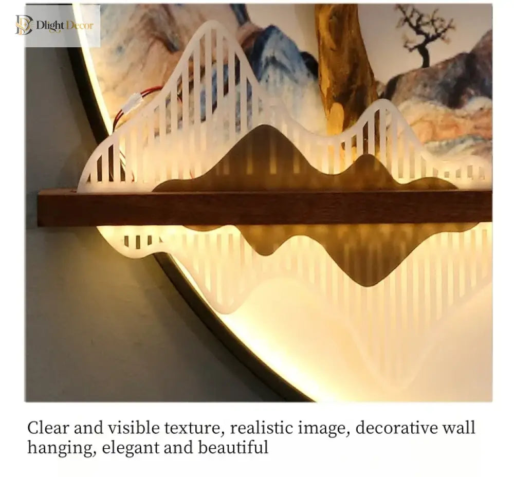 Round LED Wall Art Light | Modern Interior Home Lighting