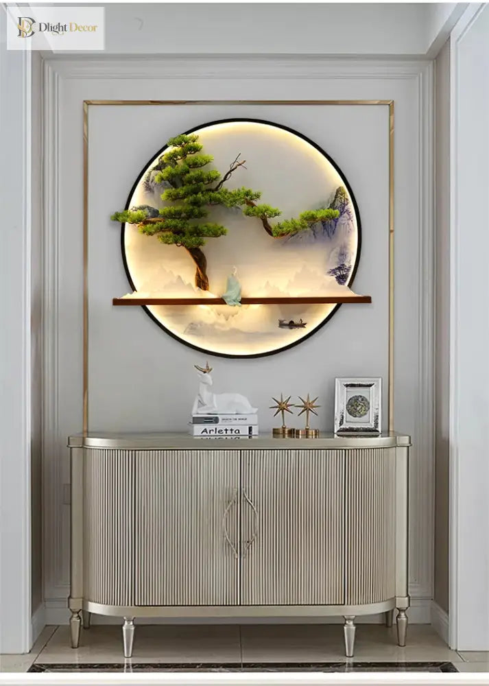 Round LED Wall Art Light | Modern Interior Home Lighting
